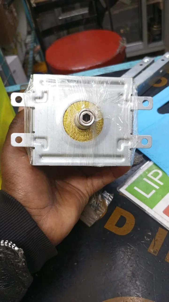 Microwave magnetron removed for testing