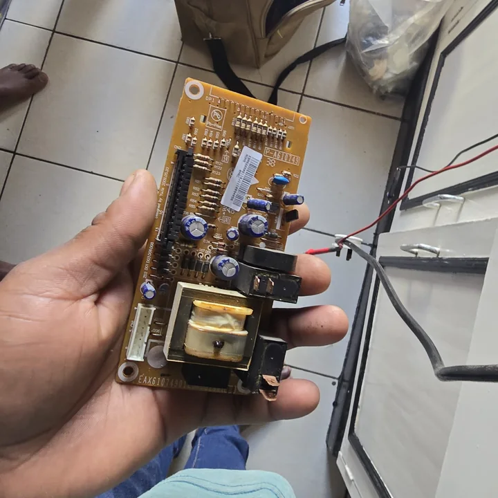 Microwave power board with transformer, removed for testing
